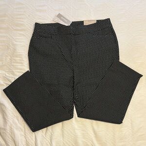 Chico's Black and White Dot Pattern Pants Size 3P Chico’s Sizing